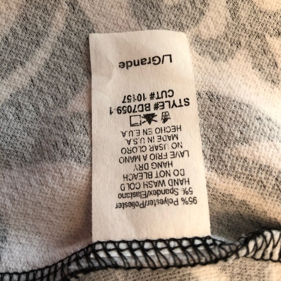 Blue Blush Dress. Size L. Black and White. Deep V - Picture 9 of 10